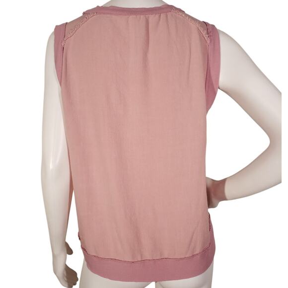 Fate Linen Blend Sleeveless Top | Pink | Size Medium - Picture 2 of 6